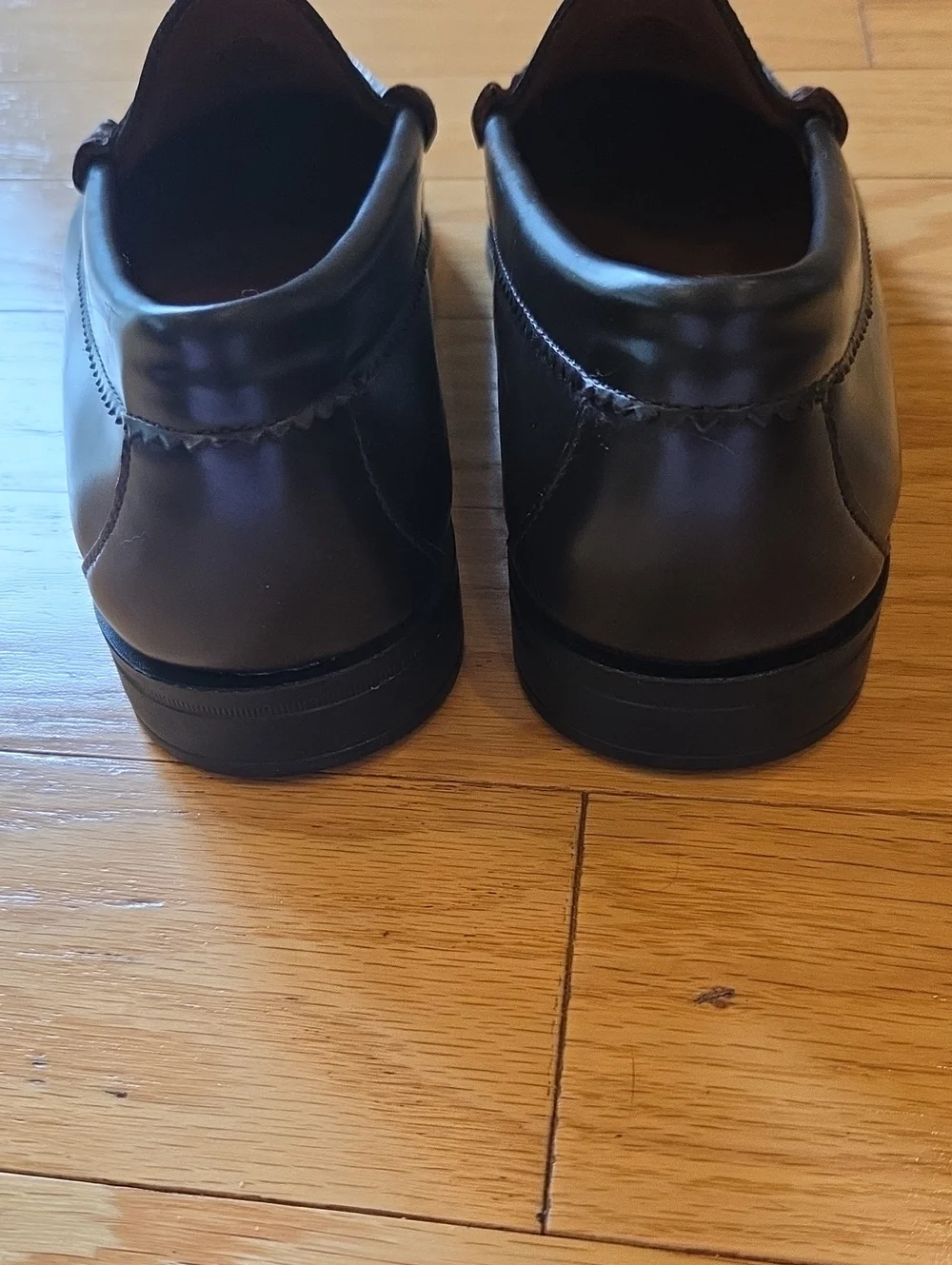 J. Crew Camden Classic Leather Penny Loafers in Dark Brown With Rubber Soles
